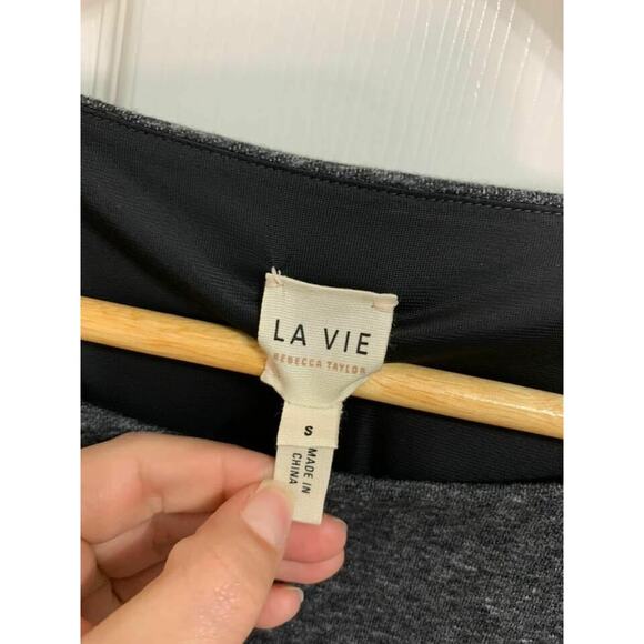 Rebecca Taylor La Vie Mini French Terry Dress Grey Size Small $295 - Picture 4 of 7